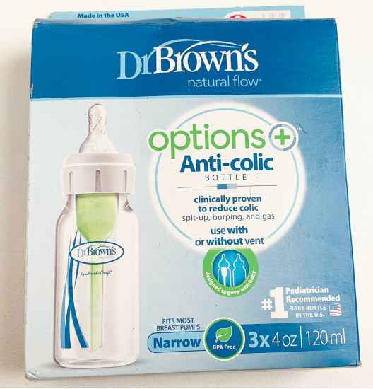 Set 3 bình sữa Dr Brown Option cổ hẹp 120ml