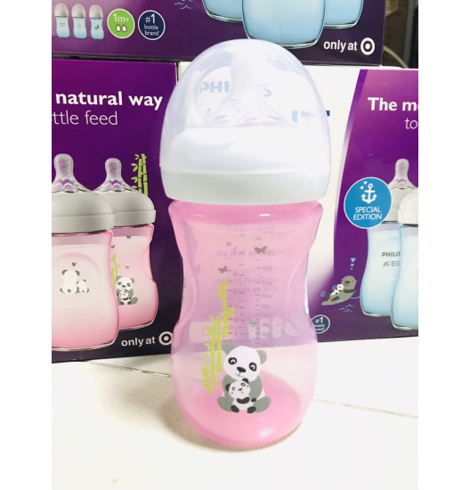 Bình sữa Avent Natural 260ml, gấu trúc