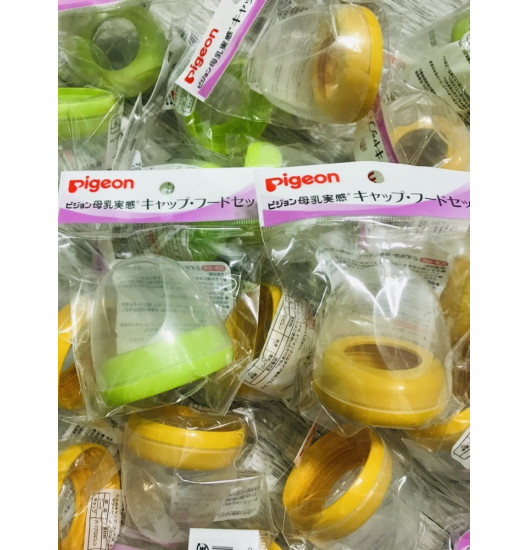 Bộ cổ và nắp bình sữa Pigeon cổ rộng nội địa Nhật