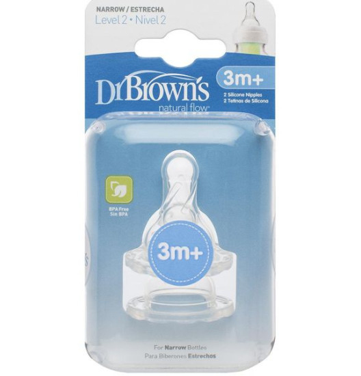 Núm ti Dr Brown cổ hẹp level 2