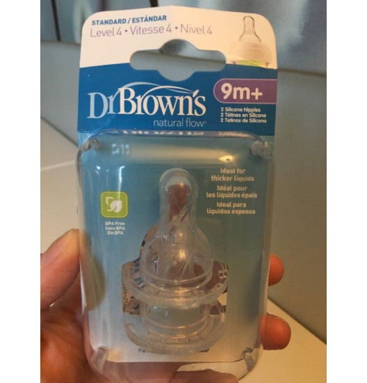 Núm ti Dr Brown cổ hẹp level 4