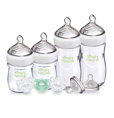 Set 4 bình sữa Nuk Simply Natural và ti giả