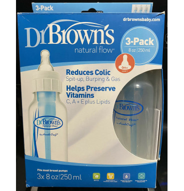 Set 3 bình sữa Dr Brown cổ hẹp 250ml cổ điển
