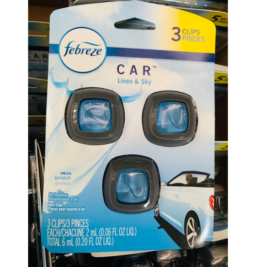Nước hoa xe hơi Febreze, 3 clips